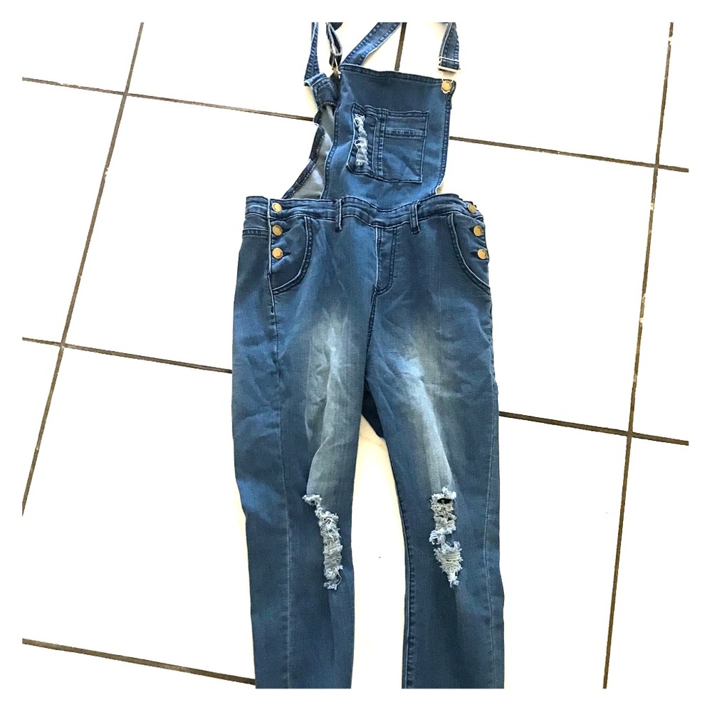 Denim overalls
